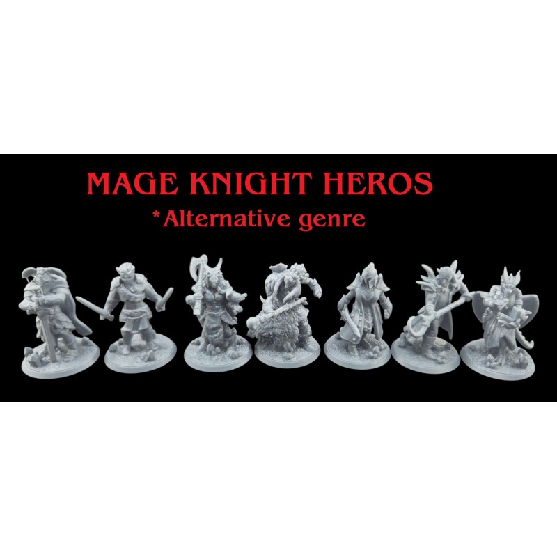 Personnage heros alternatif mage knight 3D En Résine