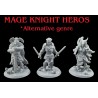 Personnage heros alternatif genre mage knight 3D En Résine